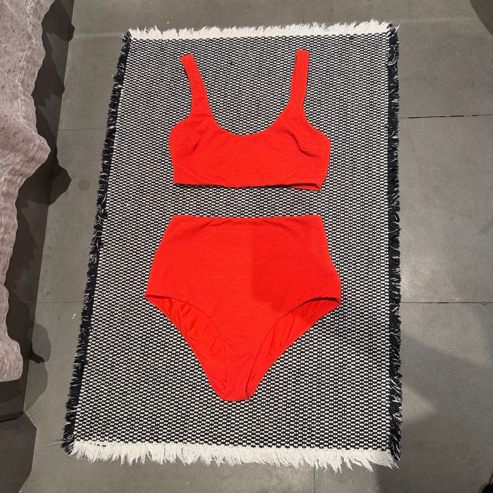 MARA HOFFMAN Poppy Red High Rise Bikini